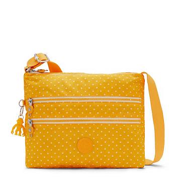 Kipling Alvar Printed Crossbody Bags Soft Dot Yellow | AU 1072KO